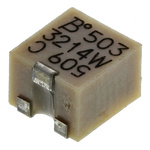 50kΩ, SMD Trimmer Potentiometer 0.25W Top Adjust Bourns, 3214
