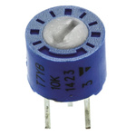 10kΩ, Through Hole Trimmer Potentiometer 0.5W Top Adjust Vishay, T7