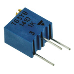 1kΩ, Through Hole Trimmer Potentiometer 0.25W Top Adjust Vishay, T63