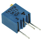 10kΩ, Through Hole Trimmer Potentiometer 0.25W Top Adjust Vishay, T63