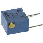 1MΩ, Through Hole Trimmer Potentiometer 0.06W Side Adjust Vishay, T63