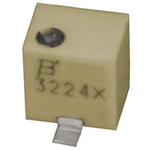 500Ω, SMD Trimmer Potentiometer 0.25W Top Adjust Bourns, 3224