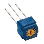 20kΩ, Through Hole Trimmer Potentiometer 0.5W Top Adjust Nidec Components, CT6