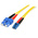 StarTech.com LC to SC Duplex Single Mode OS1 Fibre Optic Cable, 9/125μm, Yellow, 1m