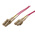 Roline LC to LC Duplex OM4 Fibre Optic Cable, 50/125μm, Violet, 1m