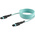 Startech MPO to MPO Multi Mode OM3 Fibre Optic Cable, 50/125μm, Aqua, 2m