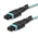 Startech MPO to MPO Multi Mode OM3 Fibre Optic Cable, 50/125μm, Aqua, 2m