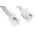 Decelect Female RJ9 to Male RJ9 Telephone Extension Cable, White Sheath, 1.5m