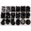 RS PRO Black Nylon 66 Cable Grommet Kit, Kit incl. Easy Fit Type Grommets, 6.4 → 48.4mm dia.