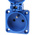 Legrand 16A Blue 3 Pole Industrial Socket, IP44