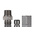 RS PRO Straight Thermocouple Compression Fitting for Use with Thermocouple Probes, 1/8 NPT, 6mm Probe