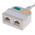 RS PRO Cat5 RJ45 T-Adapter, 2 Port, Shielded, 150 mm Extension Length
