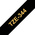 Brother Gold on Black Label Printer Tape, 8 m Length, 18 mm Width