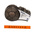 Brady B-595 Vinyl Black on Orange Label Printer Tape, 6.4 m Length, 9.53 mm Width