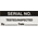 RS PRO Adhesive Pre-Printed Adhesive Label-Serial No-. Quantity: 140