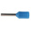 RS PRO Insulated Crimp Bootlace Ferrule, 8mm Pin Length, 1.5mm Pin Diameter, 0.75mm² Wire Size, Blue