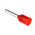 RS PRO Insulated Crimp Bootlace Ferrule, 8mm Pin Length, 1.7mm Pin Diameter, 1mm² Wire Size, Red