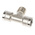 Legris 0916 Brass 60 bar Pneumatic Tee Threaded Adapter, G 1/4 Female R 1/4 Male
