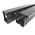 RS PRO Black Slotted Panel Trunking - Open Slot, W25 mm x D30mm, L1m, PVC