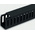 RS PRO Black Slotted Panel Trunking - Open Slot, W25 mm x D60mm, L2m, PVC