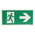Plastic Fire Exit Right Non-Illuminated Emergency Exit Sign