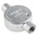 RS PRO Through Box, Conduit Fitting, 20mm Nominal Size, Steel