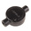 RS PRO Through Box, Conduit Fitting, 20mm Nominal Size, Steel, Black