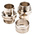 Adaptaflex Swivel, Conduit Fitting, 32mm Nominal Size, M32, Brass, Silver