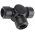 Adaptaflex T Piece, Conduit Fitting, 21mm Nominal Size, M20, Nylon 66, Black