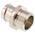 Adaptaflex Straight, Conduit Fitting, 20mm Nominal Size, M20, Brass, Silver