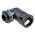PMA 90° Elbow, Cable Conduit Fitting, 12mm Nominal Size, M16, PA 6, Black