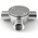 RS PRO 3 Way Tee Box, Conduit Fitting, 20mm Nominal Size, 316 Stainless Steel, Silver