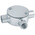 RS PRO 3 Way Tee Box, Conduit Fitting, 20mm Nominal Size, 316 Stainless Steel, Silver