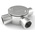 RS PRO 3 Way Tee Box, Conduit Fitting, 25mm Nominal Size, 316 Stainless Steel, Silver