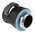 PMA Straight, Conduit Fitting, 29mm Nominal Size, M32, PA with metal thread, Black