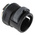 PMA Straight, Conduit Fitting, 29mm Nominal Size, M32, PA with metal thread, Black
