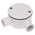 RS PRO Angle Box, Conduit Fitting, (Dia) 20mm Nominal Size, PVC, White