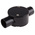 RS PRO Through Box, Conduit Fitting, (Dia) 25mm Nominal Size, PVC, Black