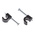 RS PRO Black PE Round Cable Clip, 6mm Max. Bundle