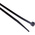 RS PRO Cable Tie, 150mm x 3.6 mm, Black Nylon, Pk-100