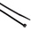 RS PRO Cable Tie, 292mm x 3.6 mm, Black Nylon, Pk-100