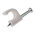 RS PRO White PE Round Clip, 7mm Max. Bundle