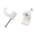 RS PRO White PE Rectangular Cable Clip