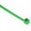 RS PRO Cable Tie, 100mm x 2.5 mm, Green Nylon, Pk-100