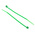 RS PRO Cable Tie, 100mm x 2.5 mm, Green Nylon, Pk-100