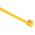 RS PRO Cable Tie, 100mm x 2.5 mm, Yellow Nylon, Pk-100