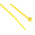 RS PRO Cable Tie, 165mm x 2.5 mm, Yellow Nylon, Pk-100