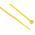 RS PRO Cable Tie, 203mm x 2.5 mm, Yellow Nylon, Pk-100