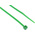 RS PRO Cable Tie, 203mm x 2.5 mm, Green Nylon, Pk-100