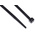 RS PRO Cable Tie, 368mm x 4.8 mm, Black Nylon, Pk-100